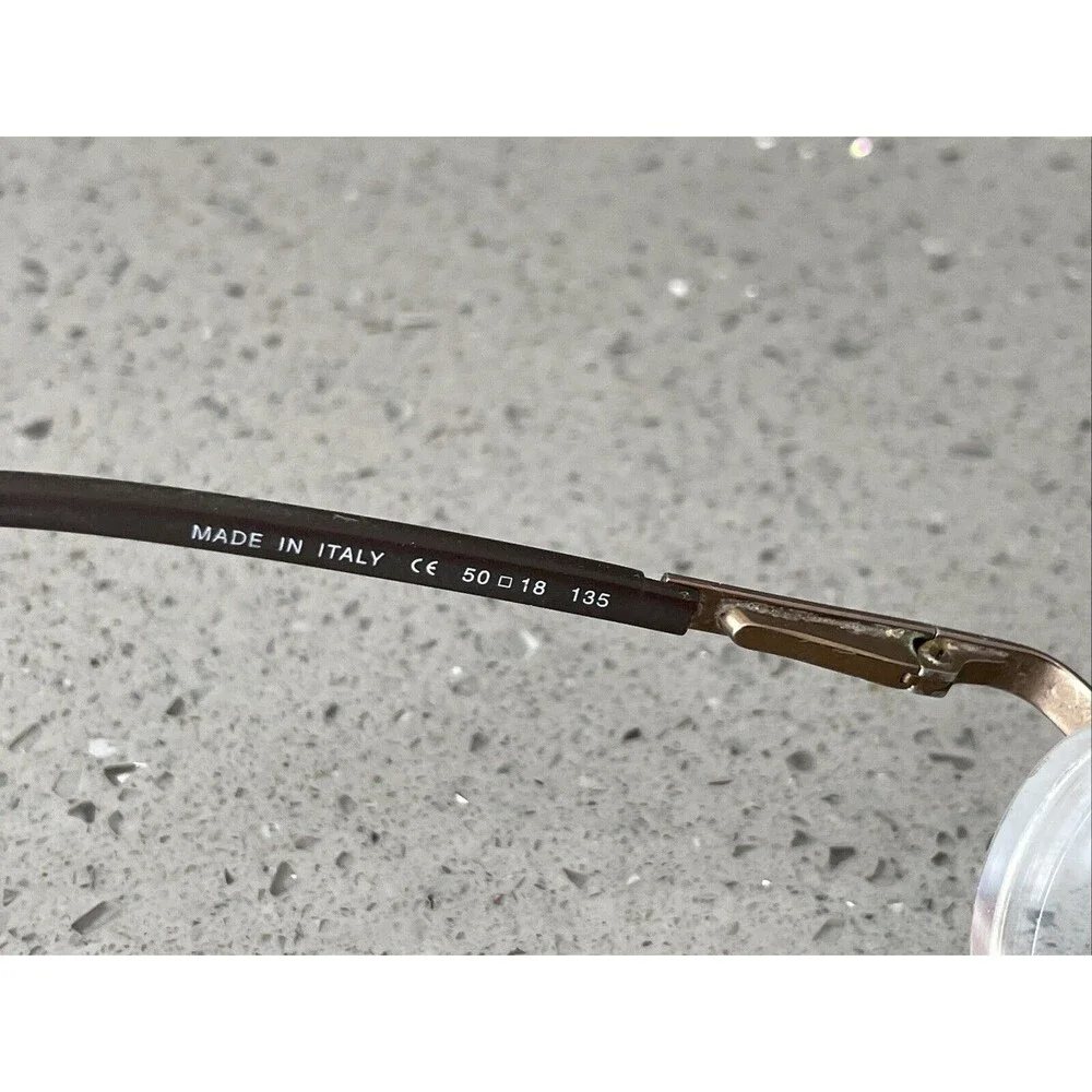 DKNY 6227 2225 50 18 135 Eyeglasses Frames Only Half Rim Flex Hinges brown Italy
